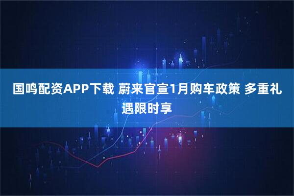 国鸣配资APP下载 蔚来官宣1月购车政策 多重礼遇限时享